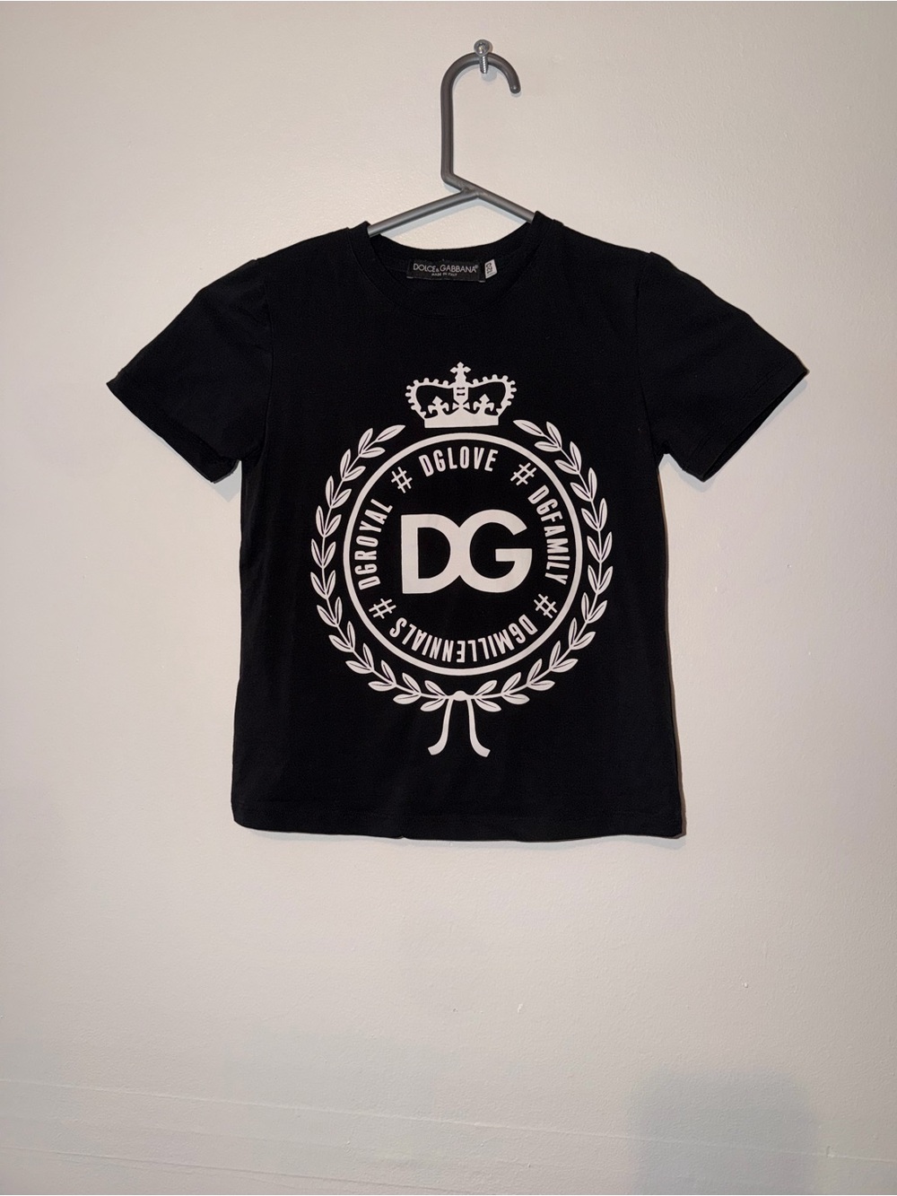 Authentic Dolce & Gabbana Kids Logo Print Cotton Crew Neck T-Shirt 5/6
